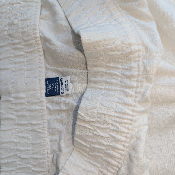 NWT - Old Navy High-Waisted Linen-Blend Wide-Leg Pants - Picture 4 of 6